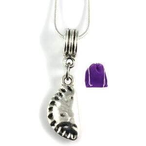 Pierogi Necklace - Dumpling Necklace a Food Jewelry Pendant